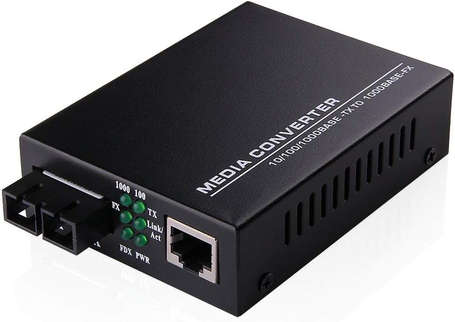 Atroodac Glasfaser Medienkonverter - Gigabit Ethernet Mit SFP Slot (Plug & Play) Mini Format