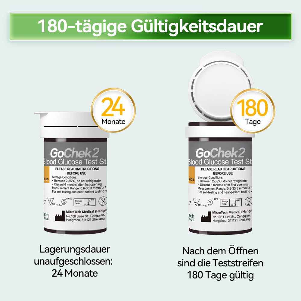 MicroTech Bluetooth Blutzucker-Messgerät Kit 10 Streifen & Lanzetten, ohne Codierung, 500 Speicher, breiterer HKT für die Familie (mmol)