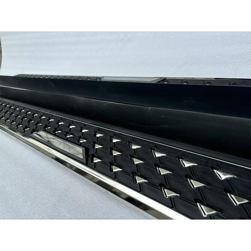 2 pezzi compatibili con Jeep Renegade 2015-2025, pedana laterale con barra di rinforzo, pedaliera in alluminio stile cielo stellato (con staffe)