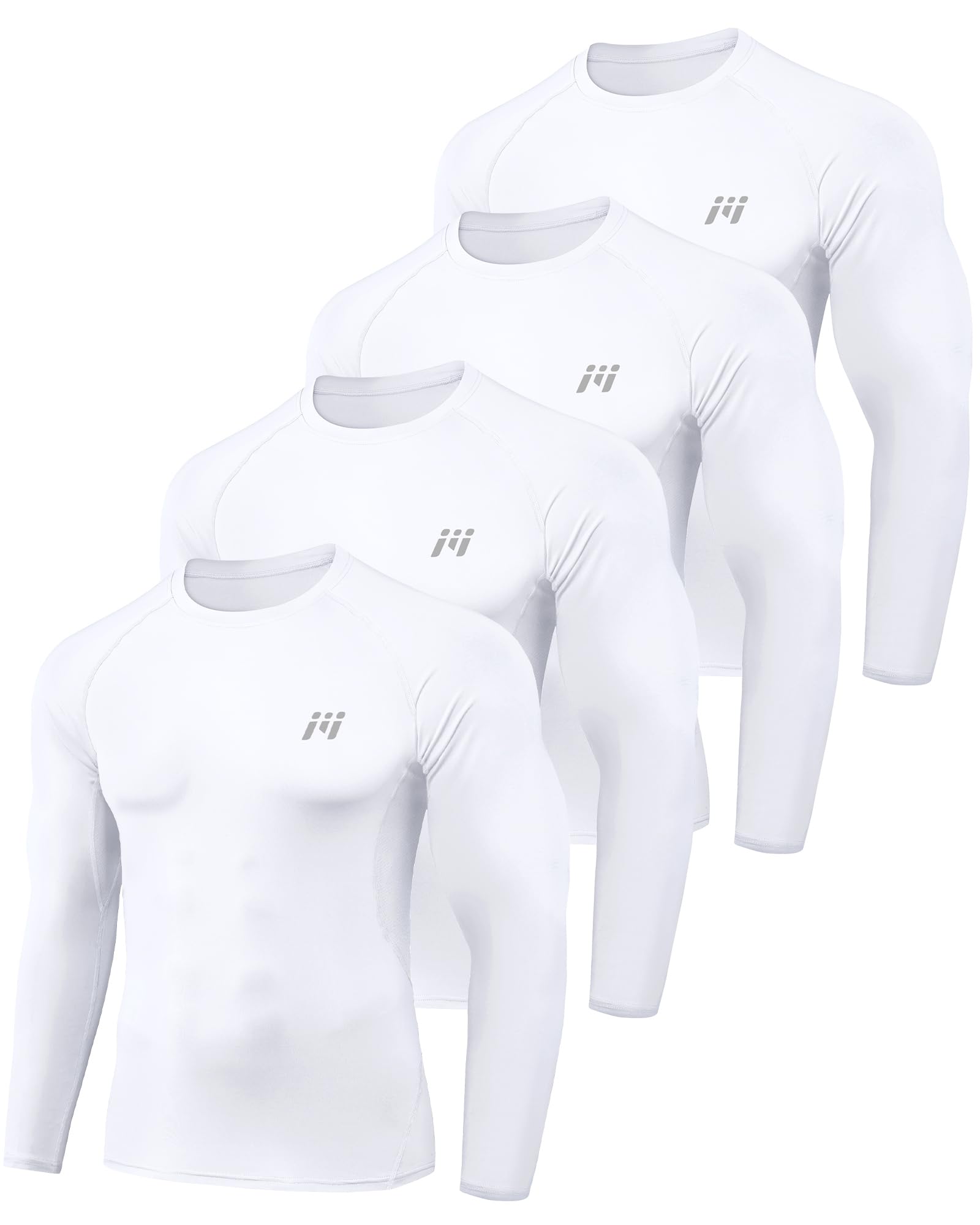 Compression Shirt for Men Long Sleeve Athletic Workout Base Layer UPF 50 Sun Protect Shirts