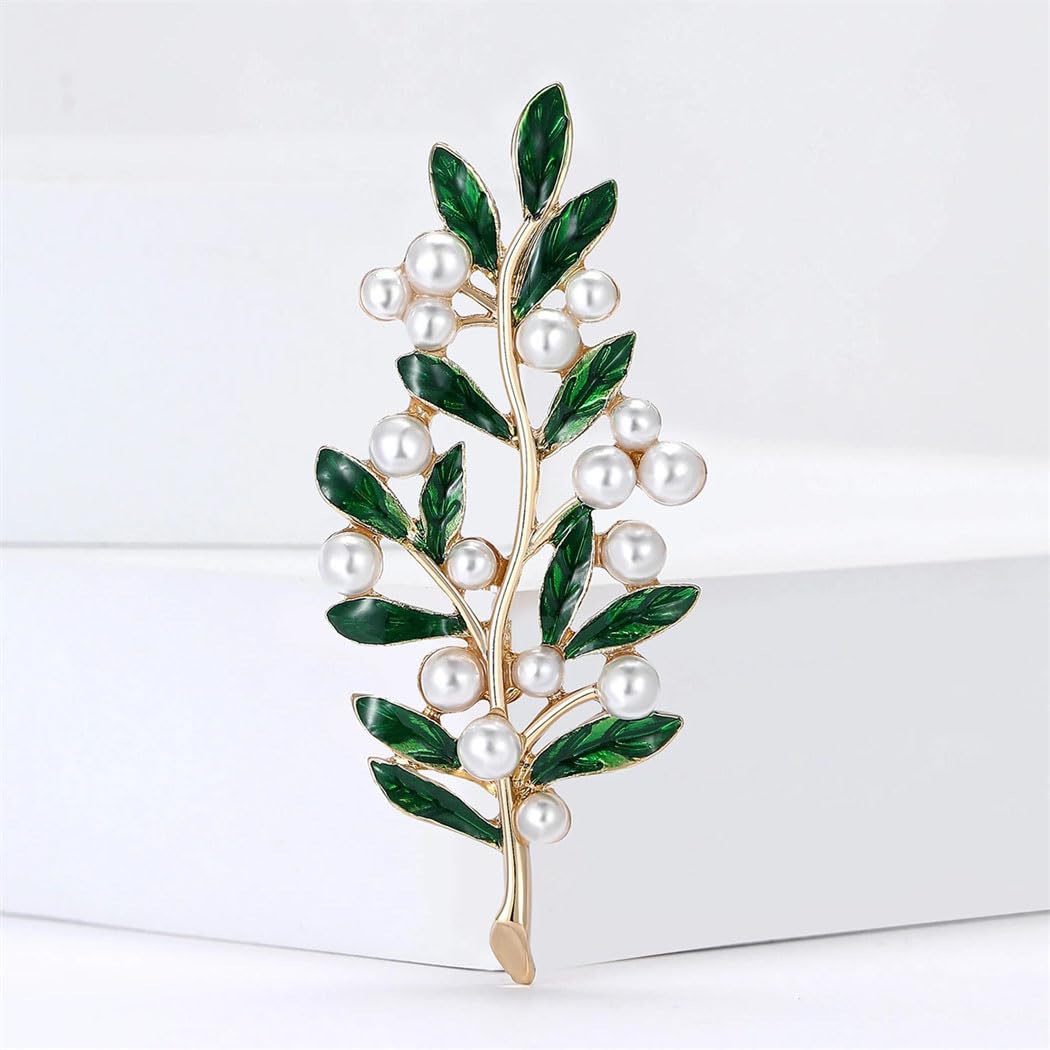 KKXXYQFC Unisex Emaille Gras Blume Brosche Pflanze Pin Büro Party Formelle Kleidung Schmuck Zubehör