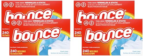 Bounce Fresh Linen Dryer Sheets, 240 sheets per pack, 4-pack