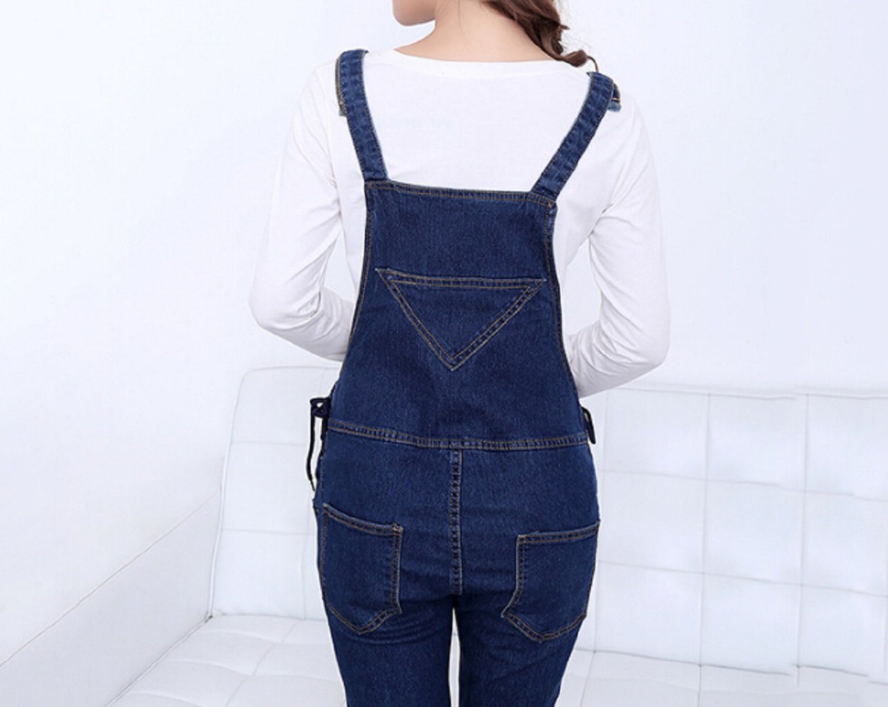 Damen Umstandshose Trägerhose Jeans