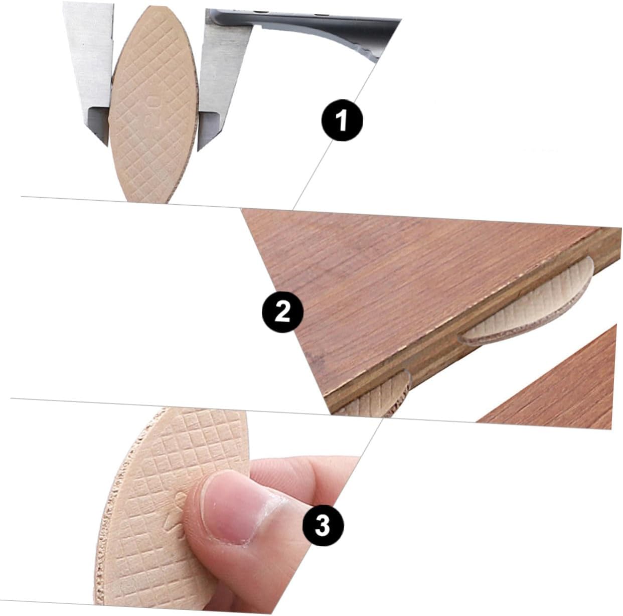 Ciieeo 100pcs Woodworking Biscuit Tenon Machine Joiner Biscuits Beechwood Docking Tool for Wood Board Splicing and Plywood Assembly