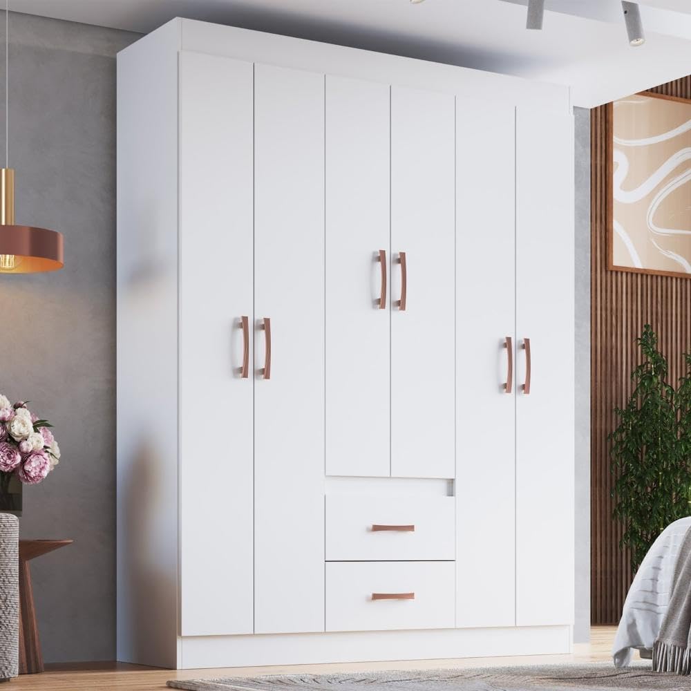 Front view of the Doripel Rivera 30206 Wardrobe in white