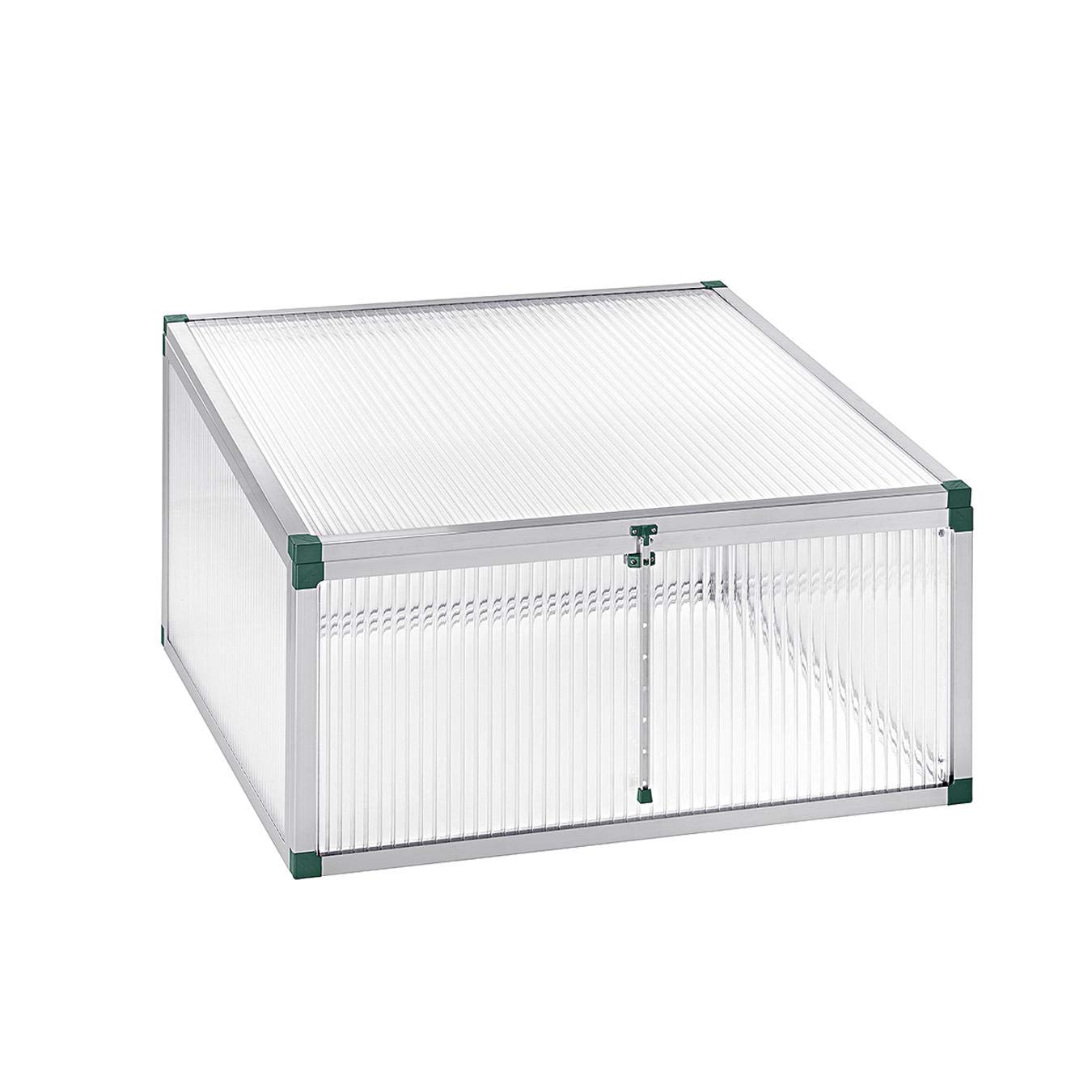 Beckmann FT3G1P Frühbeet Typ Allgäu Modell 3 Größe 1– Extrem Stabil: Hagelfeste 16mm Platten – Made in Germany – UV-Schutz—Premium Aluminium Mini-Gewächshaus – 101x107 cm