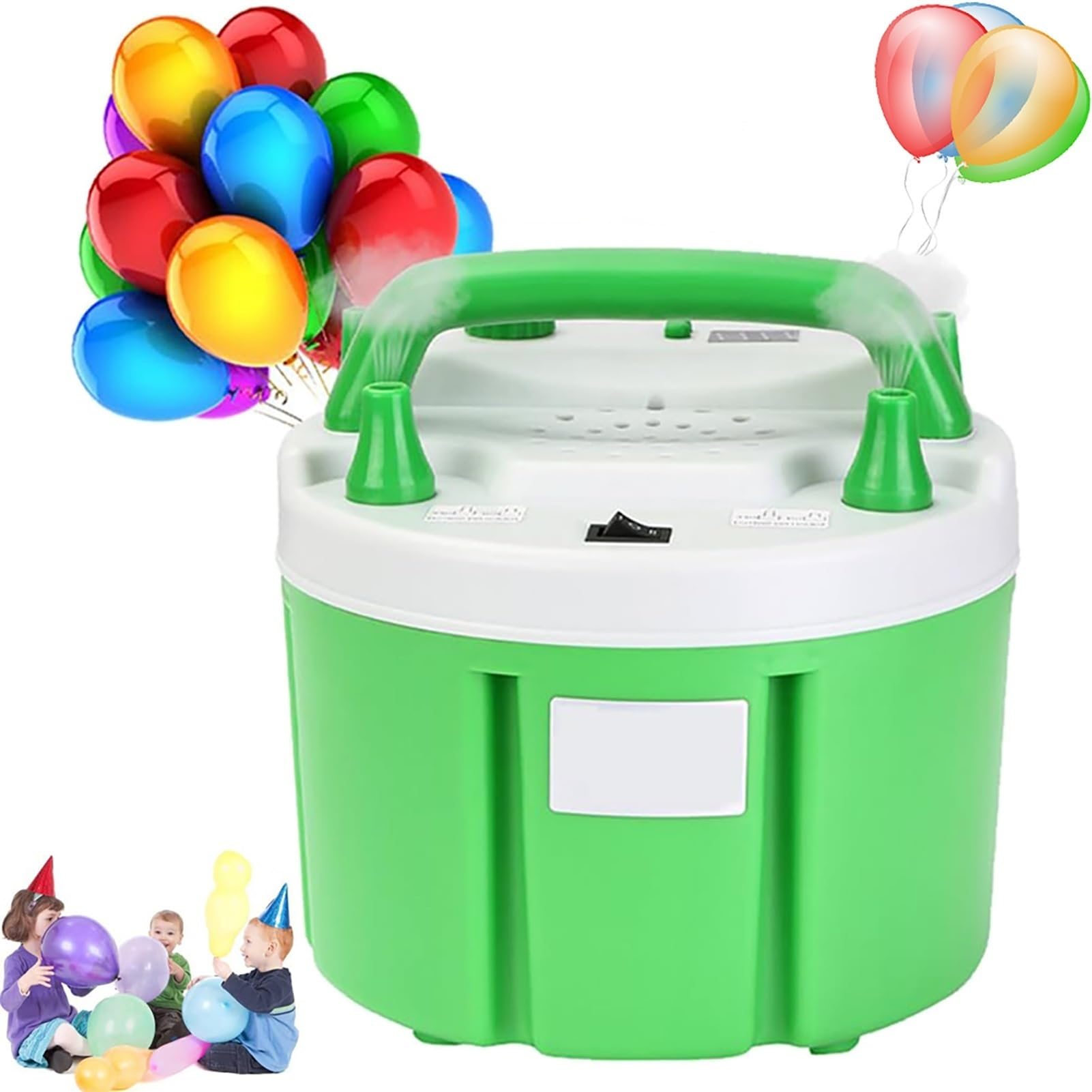 Elektryczna pompka do balonów, komercyjna pompka do balonów, elektryczna pompka do balonów z 2 dyszami, pompka do balonów, elektryczna pompka do balonów z podwójnym otworem.