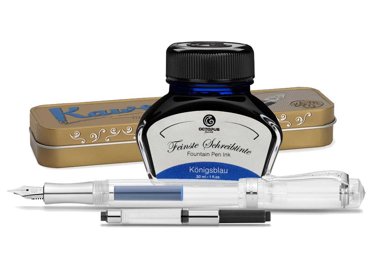 Kaweco Student Füllhalter mit 30 ml Füllhaltertinte, Konverter und Metalletui