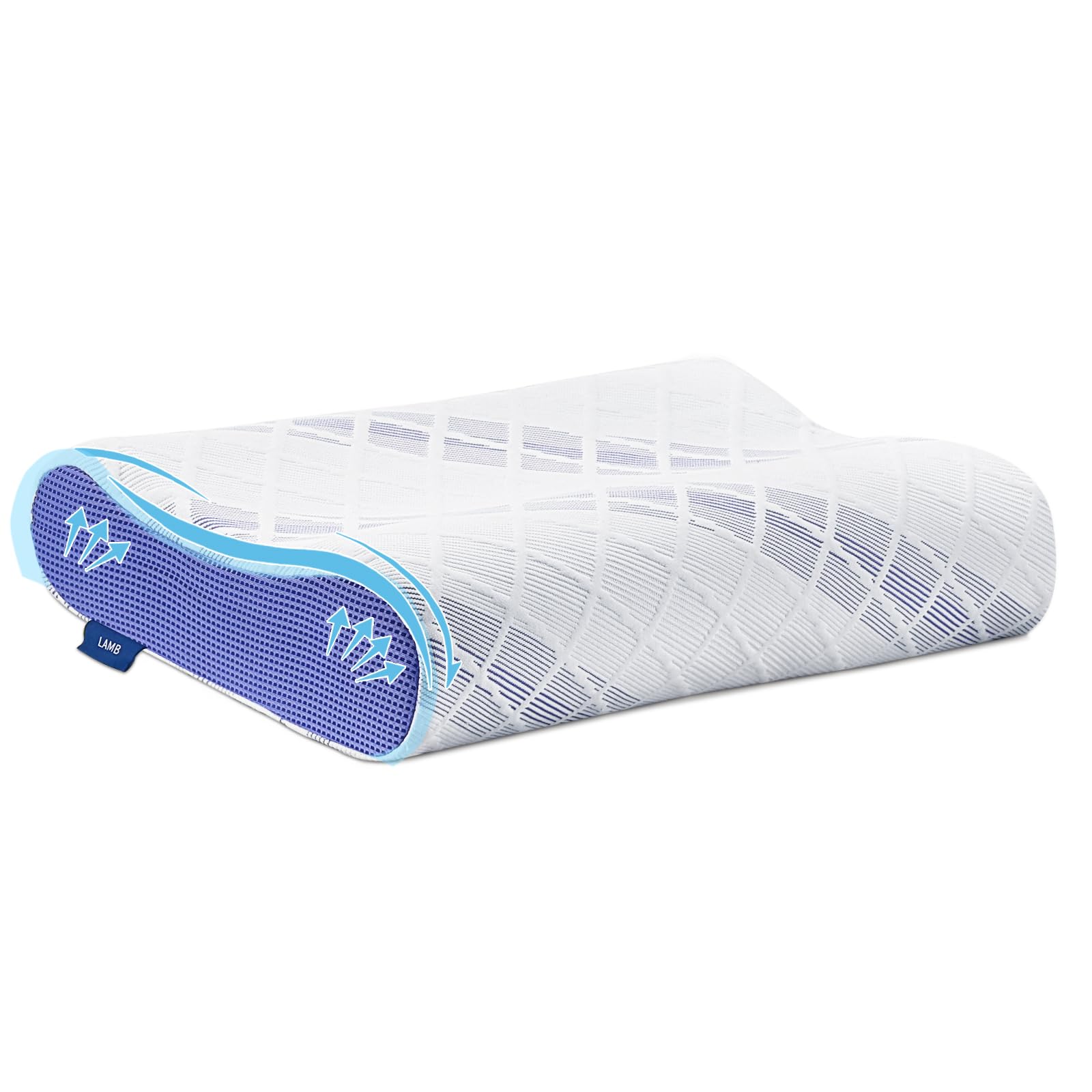 LAMB Memory Foam Nackenstützkissen Höheneinstellbar Ergonomisches Seitenschläferkissen Antischnarchkissen