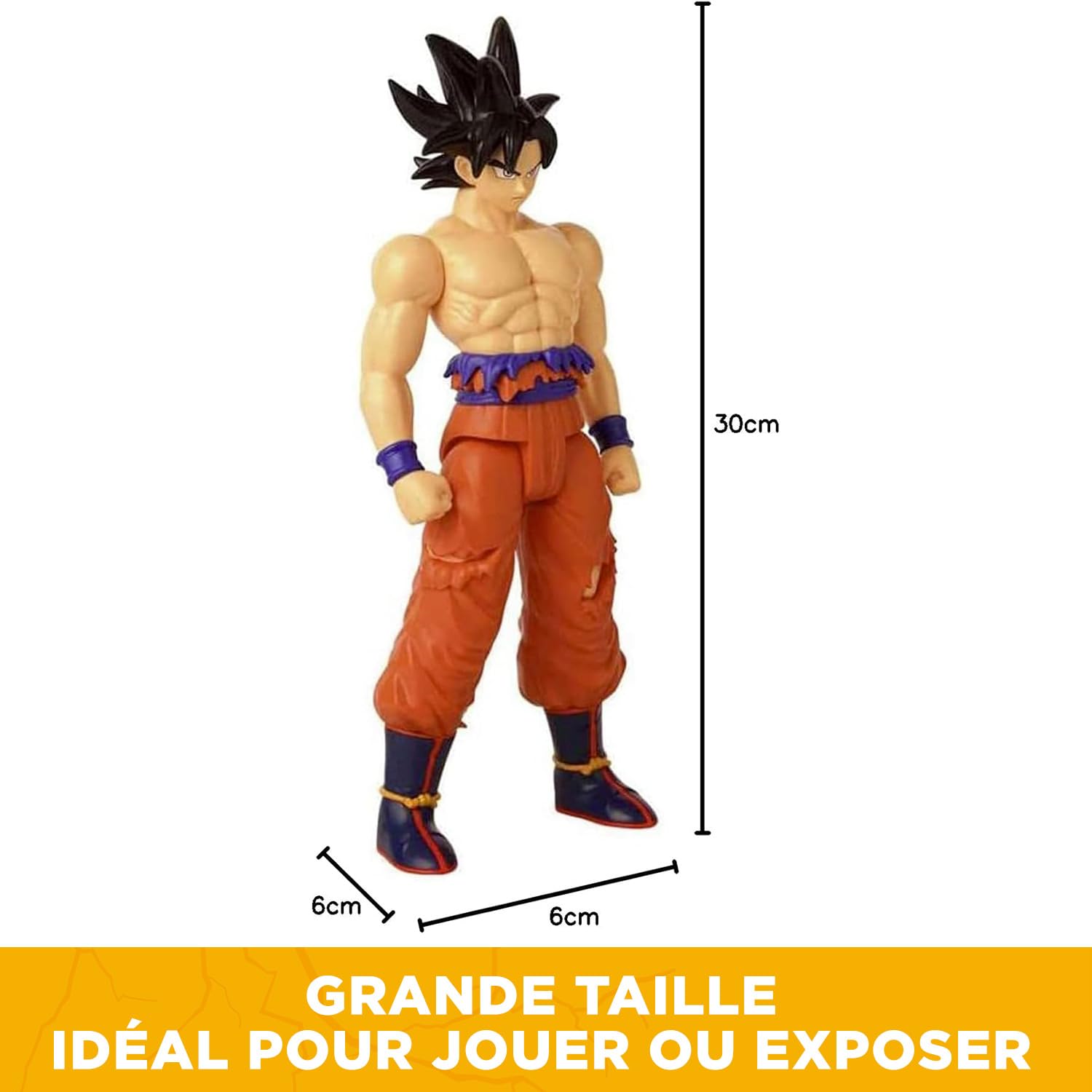 BANDAI - Dragon Ball Super - Figurine géante Limit Breaker - Ultra Instinct Goku Sign - Licence Officielle Dragon Ball - Grande Figurine Goku articulée 30 cm - Jouet Enfant 4 Ans et + - 36749