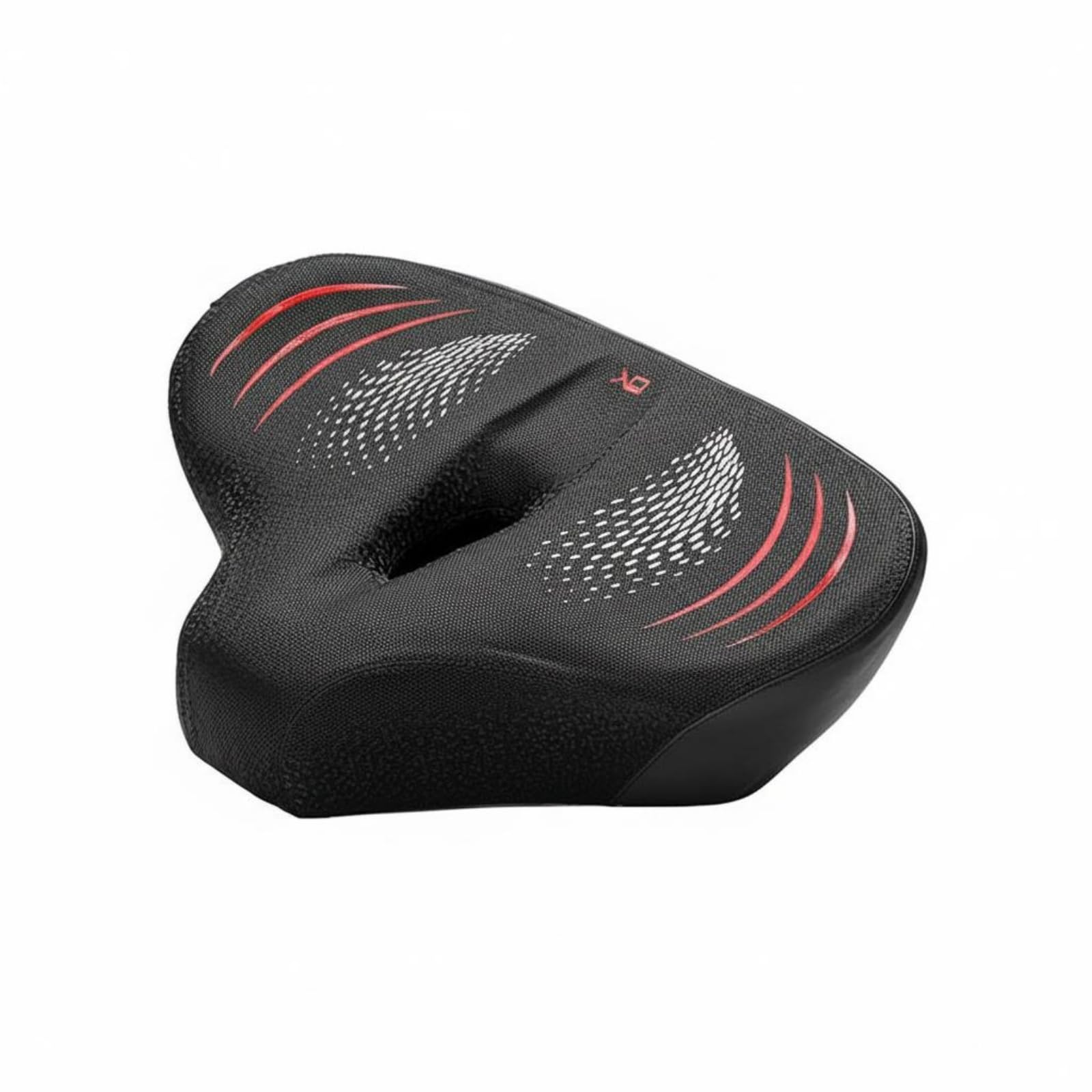 rockible Coussin de Selle de Vélo Selle de Vélo Coussin de Siège Siège de Bicyclette avec Surface Antidérapante et Soutien Équilibré Longs Adapté aux Trajets, Noir Et Rouge, 26 37.5 10cm