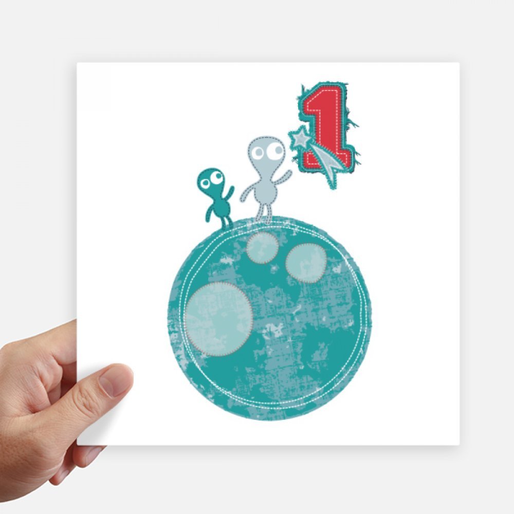 Decal extraterrestre univers espace autocollant mural 20cm pour déco de chambre