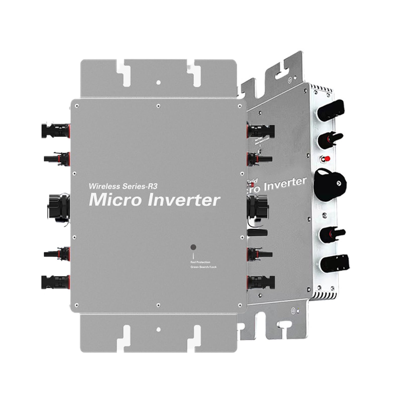 Wodoodporny mikroinwerter sieciowy IP65,samoczynnie chłodzący mikroinwerter solarny,inwerter solarny MPPT z systemem monitorowania Wi-Fi, odpowiedni do 4 paneli słonecznych o mocy 500 W