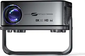 Projetor 4K 1080P Full HD Wifi 6 Bluetooth 5.0 Android 9 Suporte 16000 Lumens Auto Correccao Trapezoide, Portatil Projector com Base Suporte Premium Mini Retroprojetor, bettdow AC1056