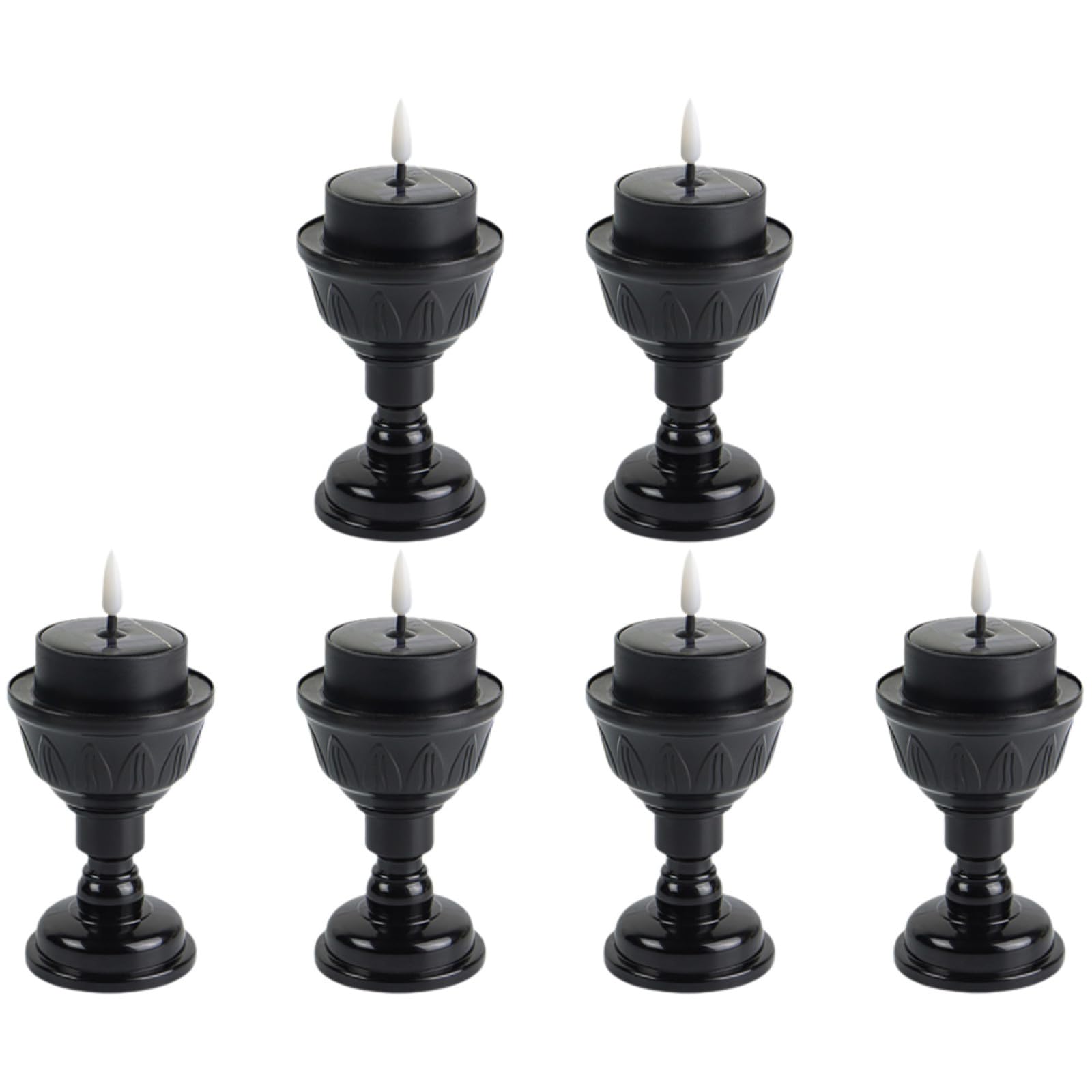 SUPVOX 6 Pezzi Tealight LED Ricaricabili Fiamma Lampade da Impermeabili per Esterni Candele Sicure e Resistenti per Decorazioni e Atmosfera Accogliente