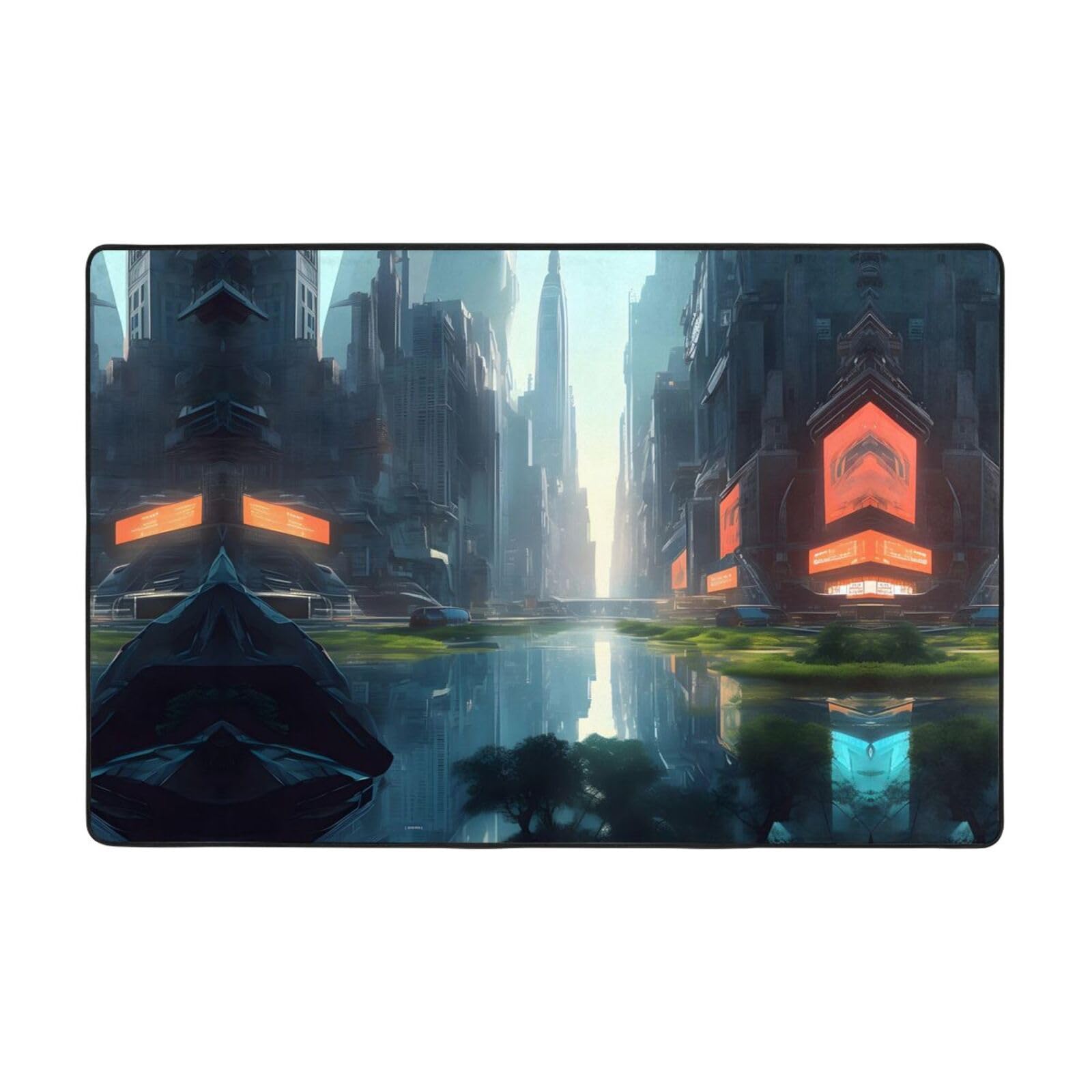 Tapis de sol en flanelle pour salon HYTTER motif grand format
