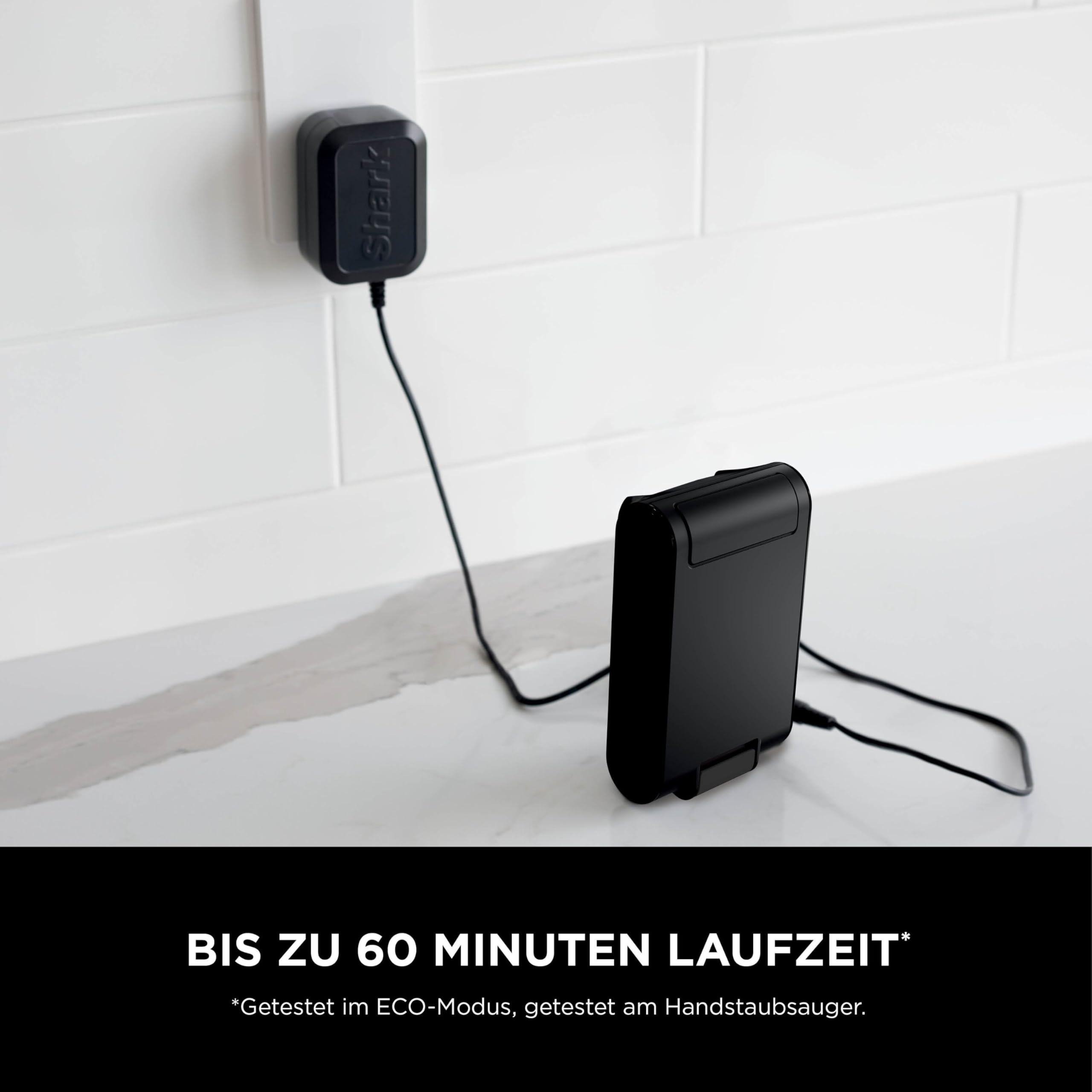 Shark Detect Clean & Empty Akku-Staubsauger mit Absaugstation, bis 60 Min. Laufzeit, kabellos, für Tierhaare, Allergiker, Teppich & Hartböden, mit LED-Licht, 3 Aufsätze, weiß, IW3613EUT