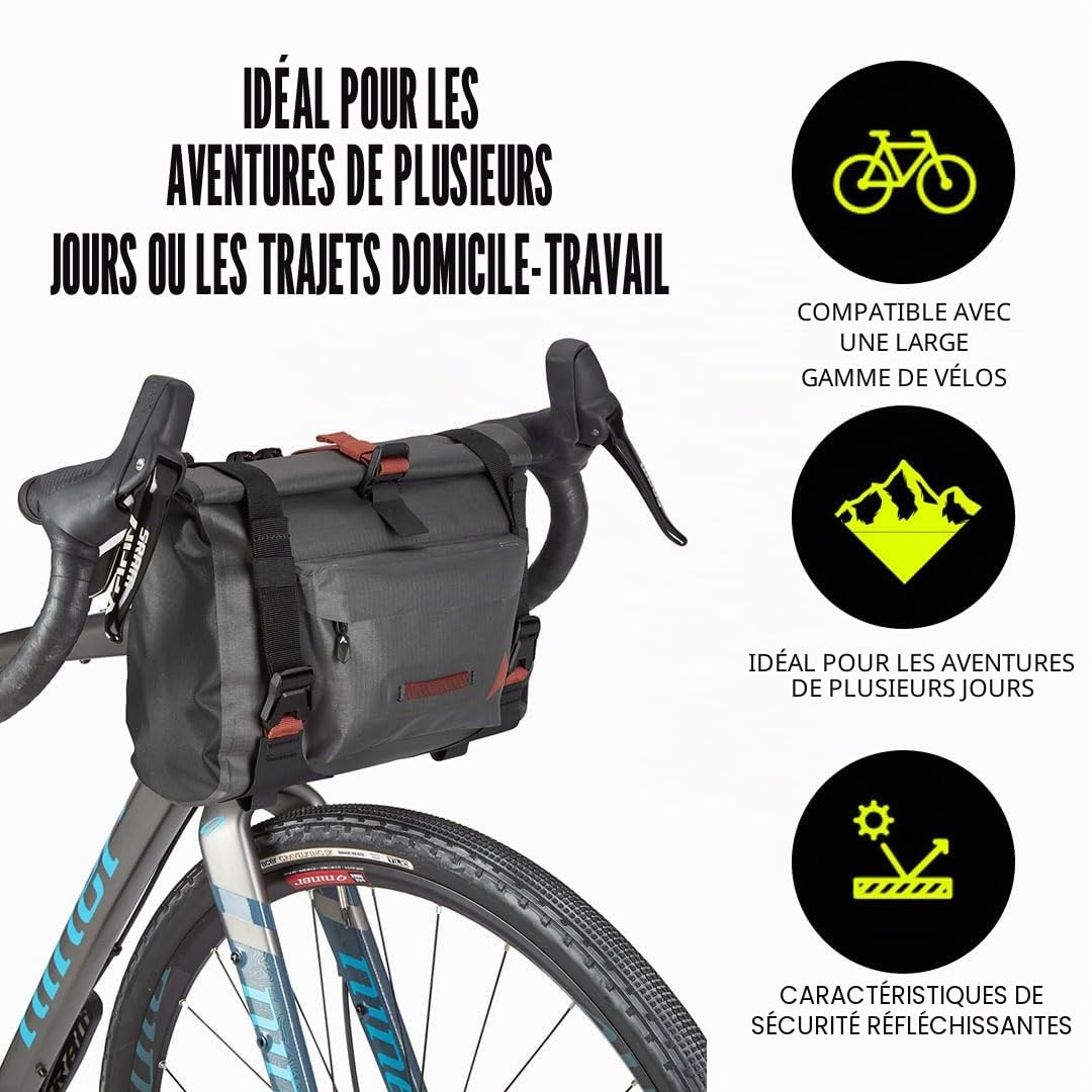 Altura Vortex Sacoche de Guidon de vélo étanche Gris 7 l