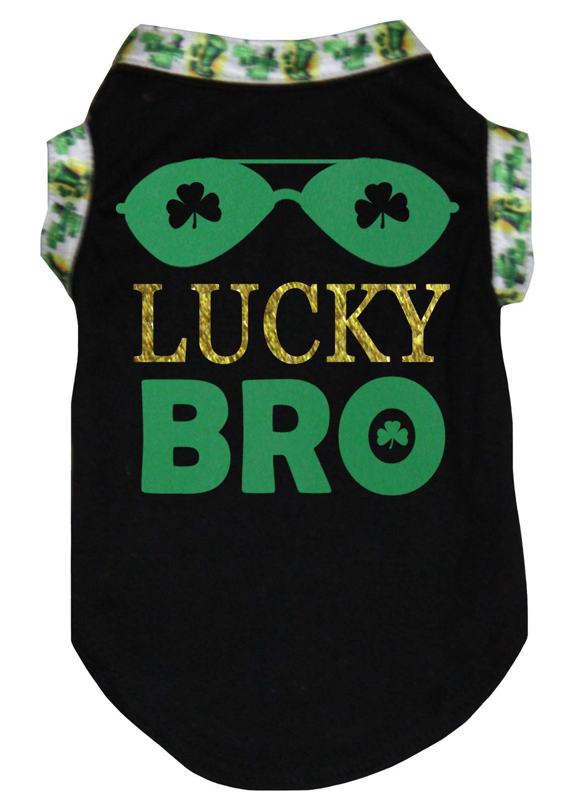 Chemise pour chien noir Clover Glasses costume de taille M avec chapeau