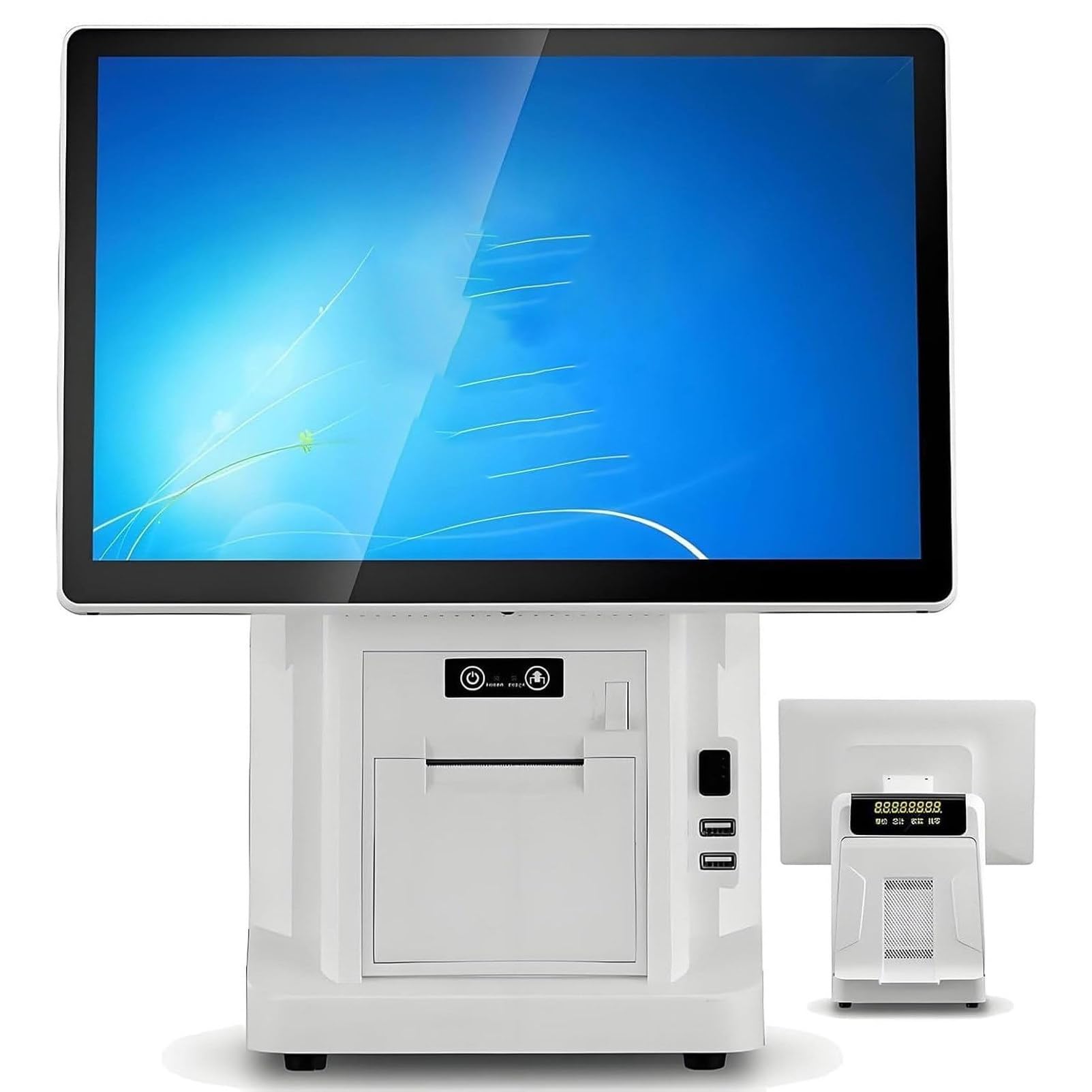 Pnpaea Singlescreen Cash Register Till,15.6 Inch Touch Screen Pc Pos Systems,With 15.6 In Touch Screen, Windows-10 Pro, For Small Business -A（58Mm）