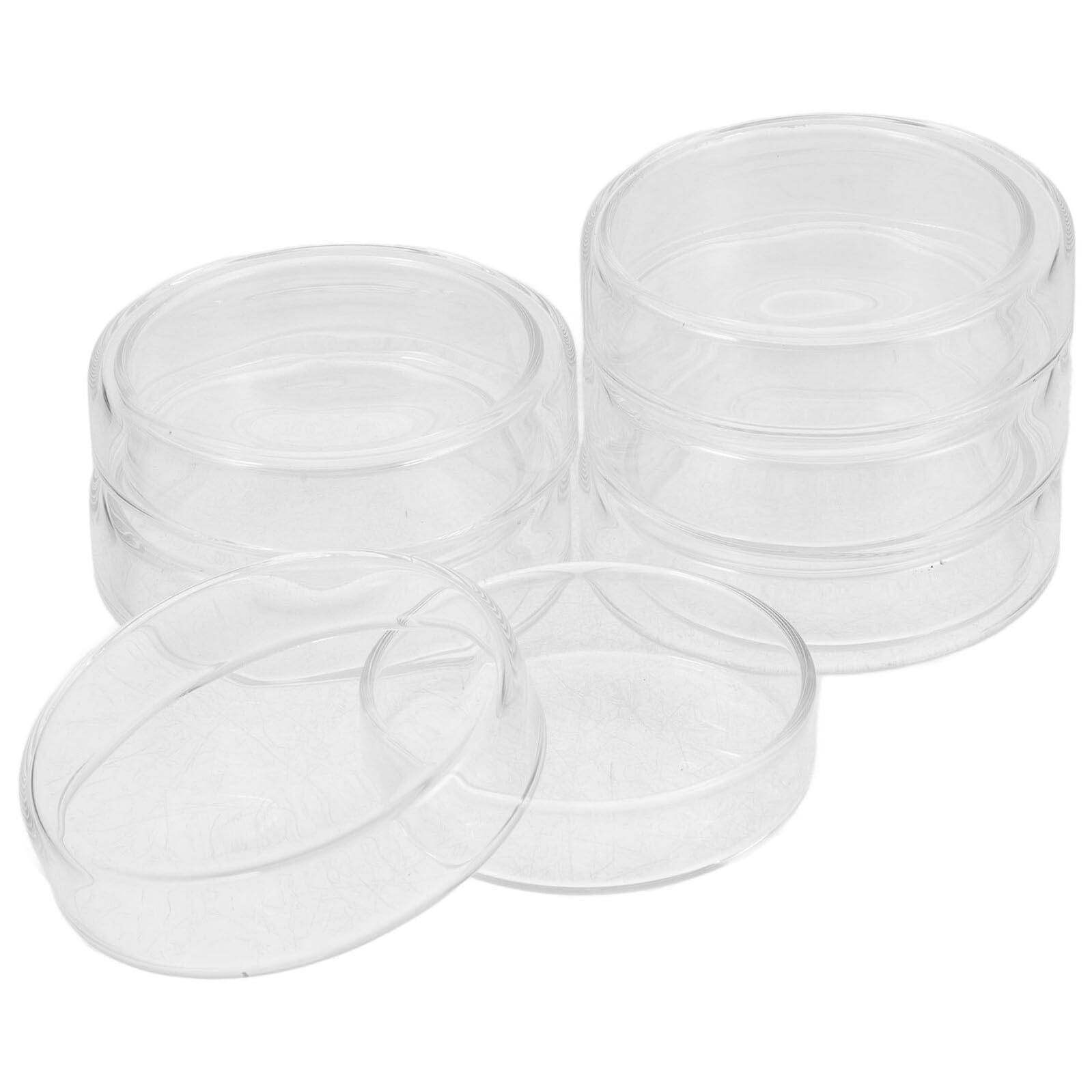 VALICLUD 6stücke Petrischalen Labor-kulturschalen Aus Hitzebeständigem Glas Mit Deckel Für Zell Und Gewebekultur Transparent Wiederverwendbar Und Einfach Zu Reinigen