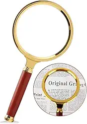 Lupa De Mão Profissional Lente Aumento 90 mm Zoom 5X Leitura Ampliar Artesanato Estudantes