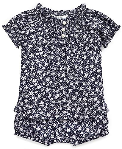 Ralph Lauren Baby Girls Floral Print Top & Bloomers 2 Piece Set (Blue(5001)/White, 18 Months) #TOP12