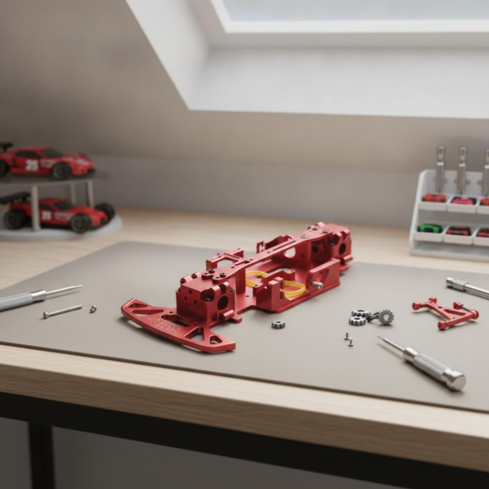 Chasis de Engranajes para Coche RC Bastidor Soporte Estructura Metálica con Múltiples Orificios y Compatibilidad de Ensamblaje Adecuada para, Oro