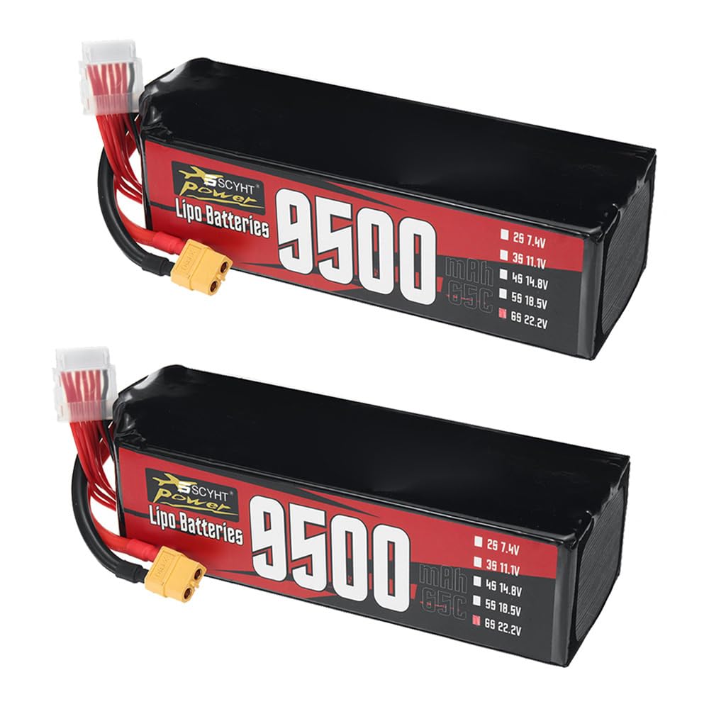 Batería de litio 6S 22.2V evita caídas de tensión en motores de 50W a 220W de drones