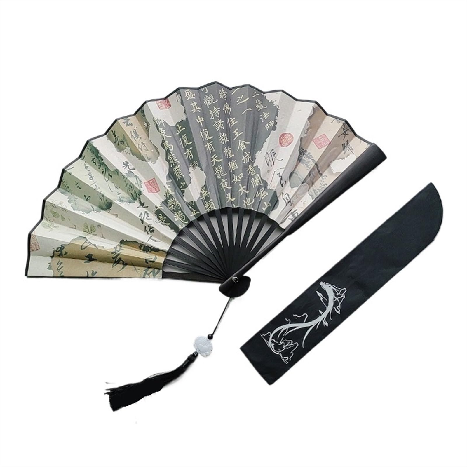 SXTYYH Folding Hand Fan, Classical Hanfu Summer Photograph, Men Women Chinese Japanese Style Crafts, Handheld Fan for Women Foldable(F)