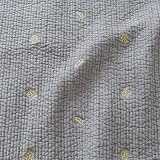 MYmama ヌビ刺繍 キルティング生地 7mm溝 綿100% 広幅 130cm幅 50cm単位販売 布 韓国直輸入 ファブリック 手芸用品 (【ミモザ】グレー)