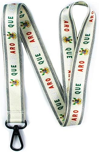 TheMunCo Queretaro - Llavero con cierre - Cordón de identificación de Querétaro, México, para llaves, insignias, llavero, pasaporte USB, bandera de