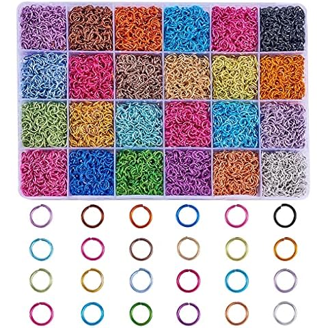 WEWAYSMILE 2040Pcs Colored Jump Rings Cover