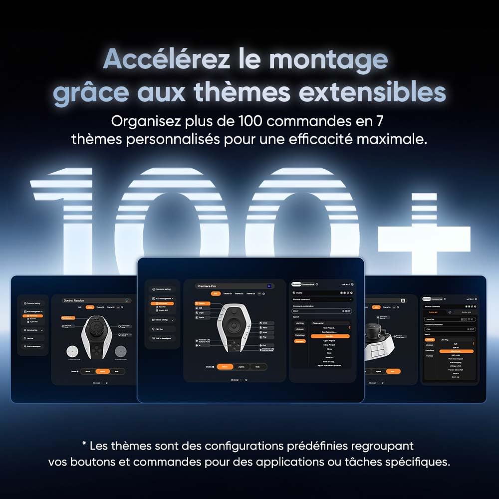 XPPen Pilot Pro Console de Montage Vidéo, Contrôleur avec 100+ Raccourcis Personnalisés