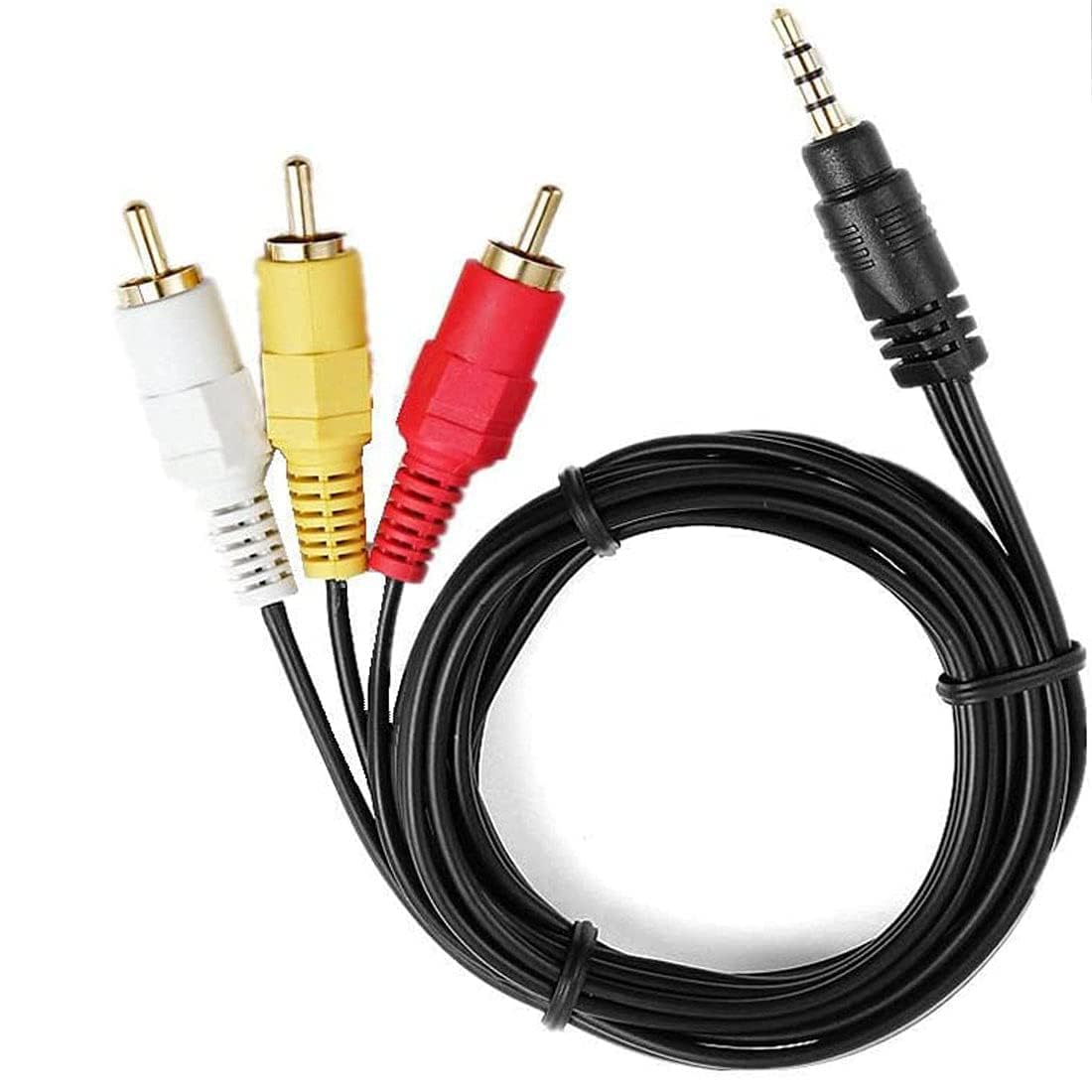 SRIKARAN Enterprises - 3 Rca Male Cable | Tv-Out 3.5Mm Aux Jack To 3 Rca Male Cable Audio Video Male Cable For Dvd Player - Black (3 Rca To 3.5Mm Jack Aux) (B0CK85RFL5) Amazon Price History, Amazon Price Tracker