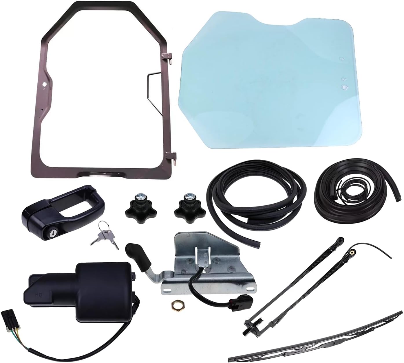 Front Door & Window Assembly 6729776 7109665 7109661 6679476 Compatible for Bobcat 751 753 763 773 863 S150 S160 S175 S205 S300