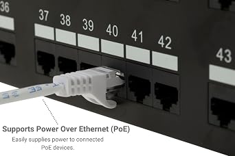 CablesAndKits Cat6 Ethernet Patch Cable 1 ft White, Snagless UTP
