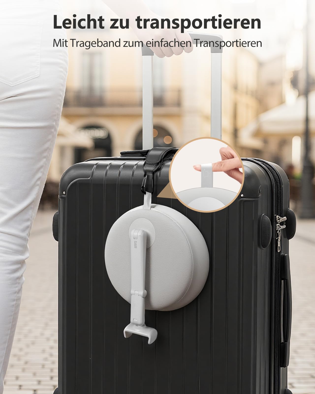 SAIJI Handyhalter fürs Bett, Verstellbarer Winkel und Höhe Handy Ständer für Videoschauen im Bett/Sofa/Schoss, Geeignet für 4.7"-7.0" Handys (Grau)