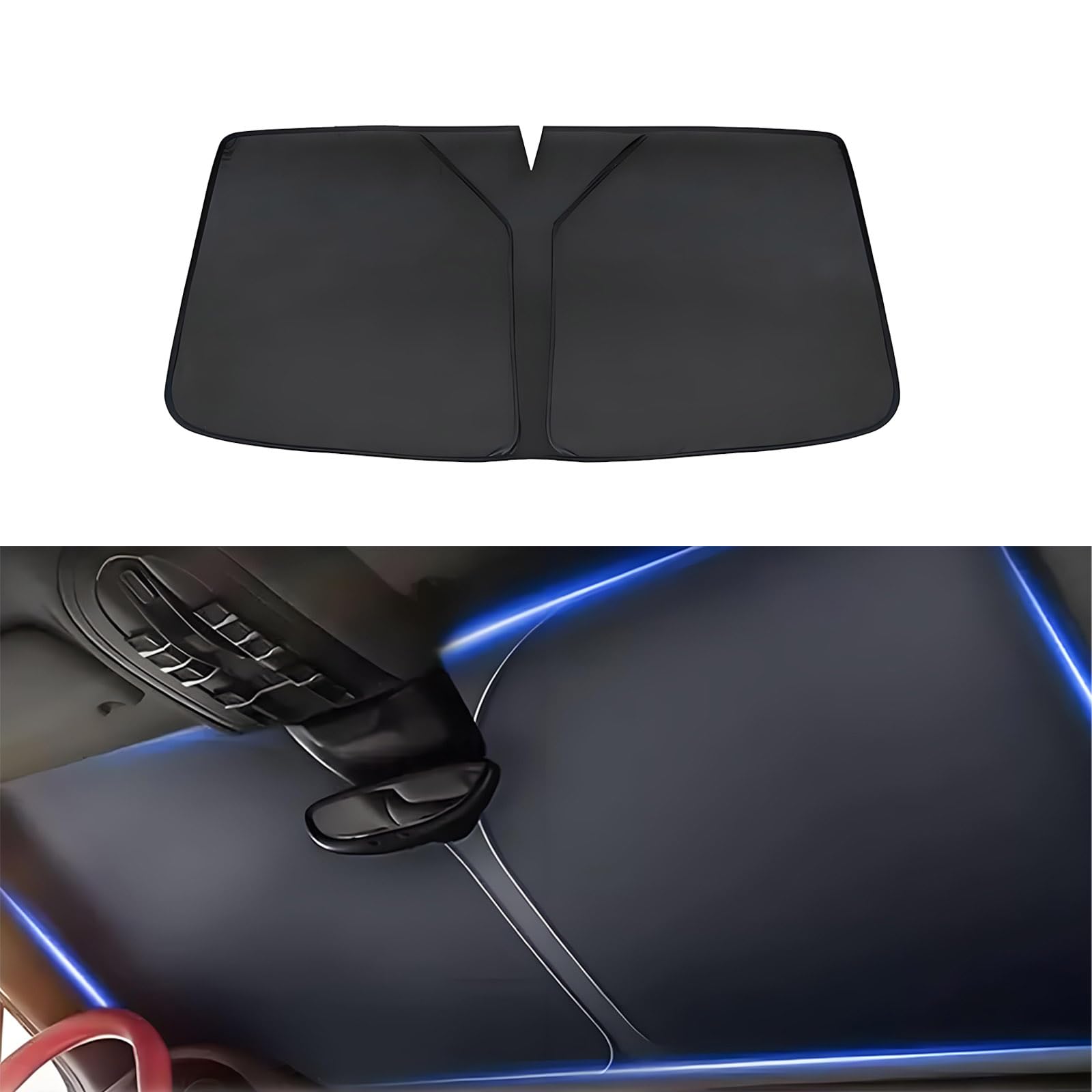 Tryagat 1 Pcs Car Sunshade Windshield for Alpine A290 2025 2026, Reflective Windscreen Cover Heat Protection UV Protection Sun Visor Foldable
