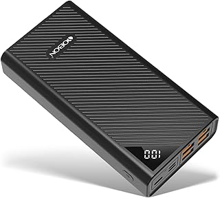 Power Bank Portable Phone Charger 30000mAh High Capacity External Backup Battery Pack 4 USB Ports Quick Charge LCD Display 3 Input Powerpack for iPhone Samsung iPad Huawei Nintendo Switch Tablet