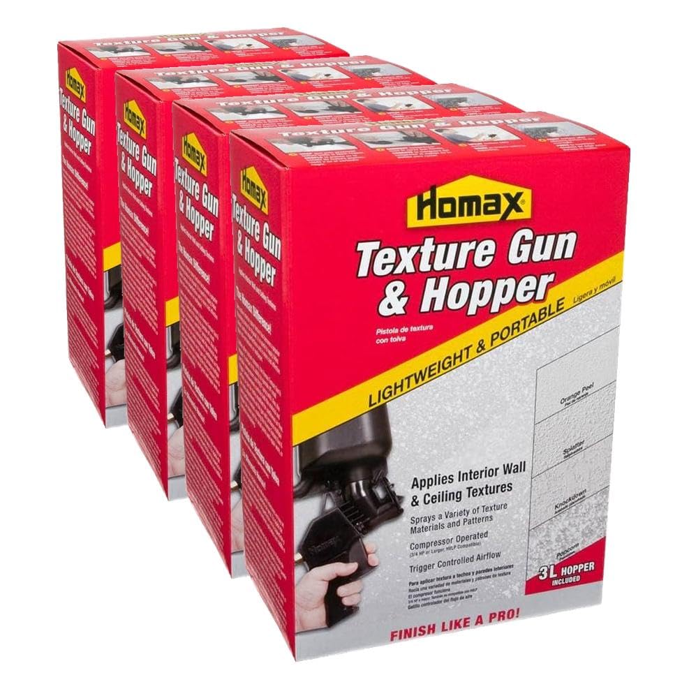 Homax Pneumatic Texture Gun and Hopper, 3L - Texturing Tool (041072046305) (Pack of 4)