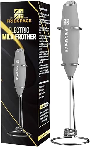 Espumador de leche portátil de mano, máquina de café eléctrica de doble batidor duradero, mezclador de leche de acero inoxidable con soporte,