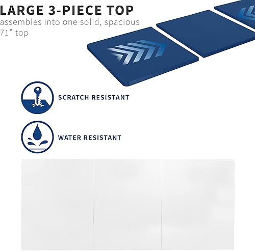 Vista 59 de VIVO DESK-TOP72-30D - Mesa universal de 71 x 30 pulgadas para marcos de escritorio estándar y sentados a pie, altura ajustable para el hogar