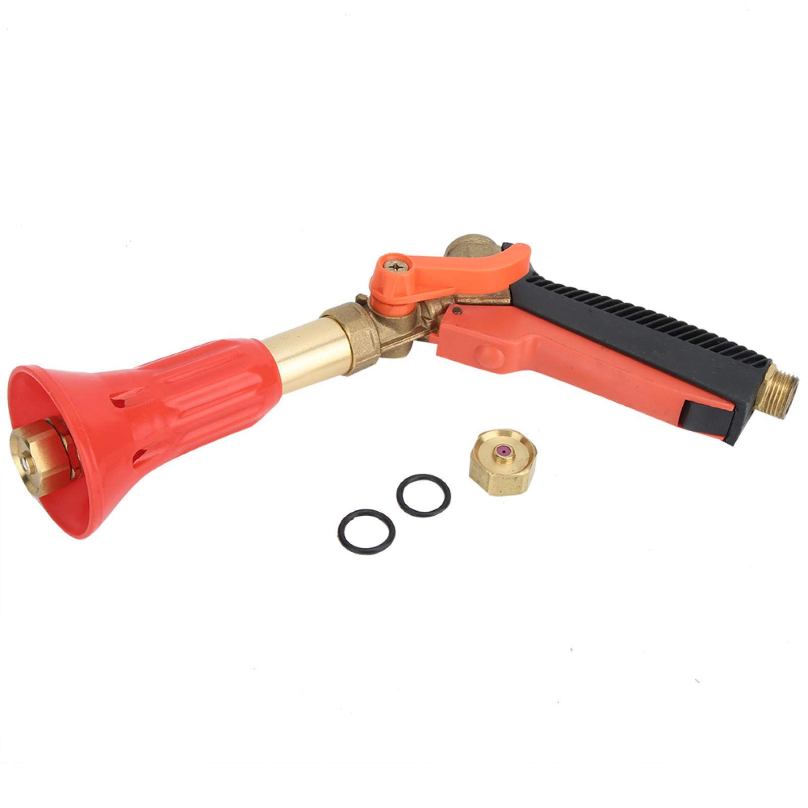 Boquilla para manguera de jardín, pistola rociadora de metal 100% resistente con boquilla de latón completa, rociador de agarre de manguera de alta presión para plantas de riego, lavado de autos y duc