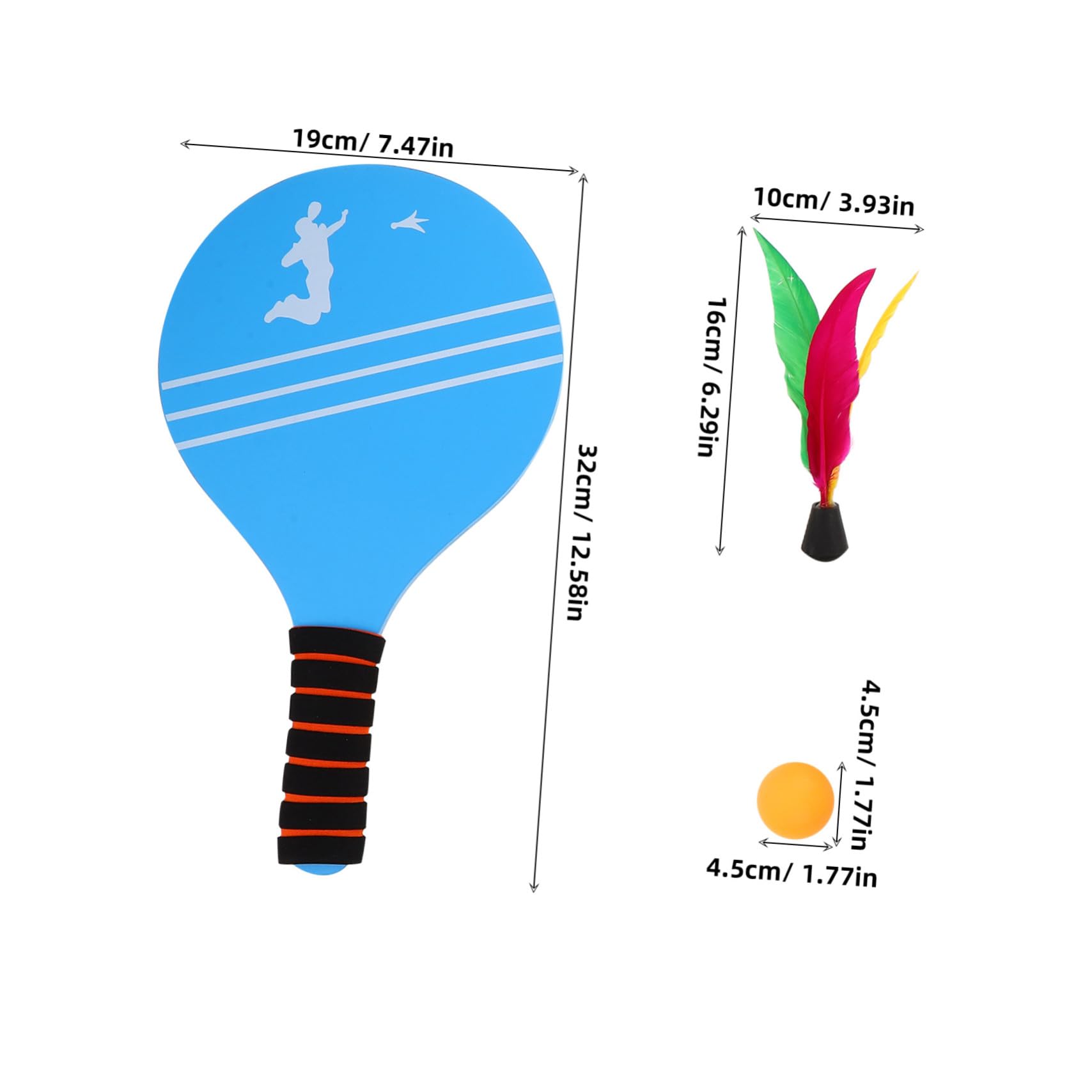 Paddle Ball Beach per Adulti Racchette Badminton Resistenti per Indoor e Outdoor Kit Sportivo Versatile con Shuttlecock e Pallina per Famiglia e Ragazzi