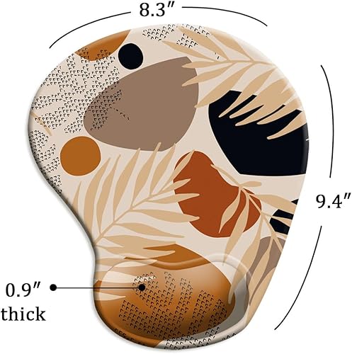 Miniatura 5 de DOOKE Alfombrilla ergonómica para mouse con soporte de muñeca y posavasos, almohadillas de mouse con base de poliuretano antideslizante para el