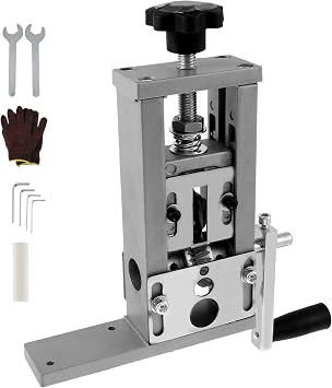 Wire Stripper Machine, Manual Scrap Wire Stripper, Aluminum Alloy Wire Peeler Machine, Hand Crank Cable Stripper, Multifunctional Cable Stripper Machine, Wire Stripping Tool for 1-25mm