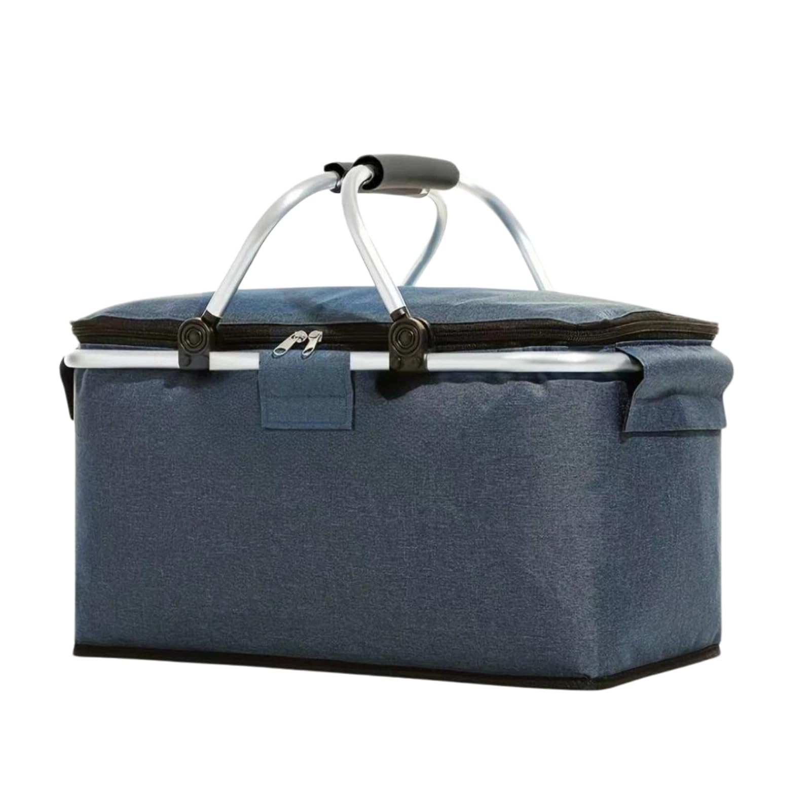 Foldable insulation picnic basket Oxford cloth thick ice pack outdoor portable large capacity picnic bag camping cold preservation storage basket