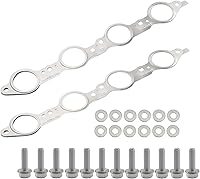 Sorello MLS Exhaust Header Manifold Gasket Kit with Bolts for LS Engines Chevy Silverado GMC Sierra Cadillac CTS Escalade - Replaces 12617944