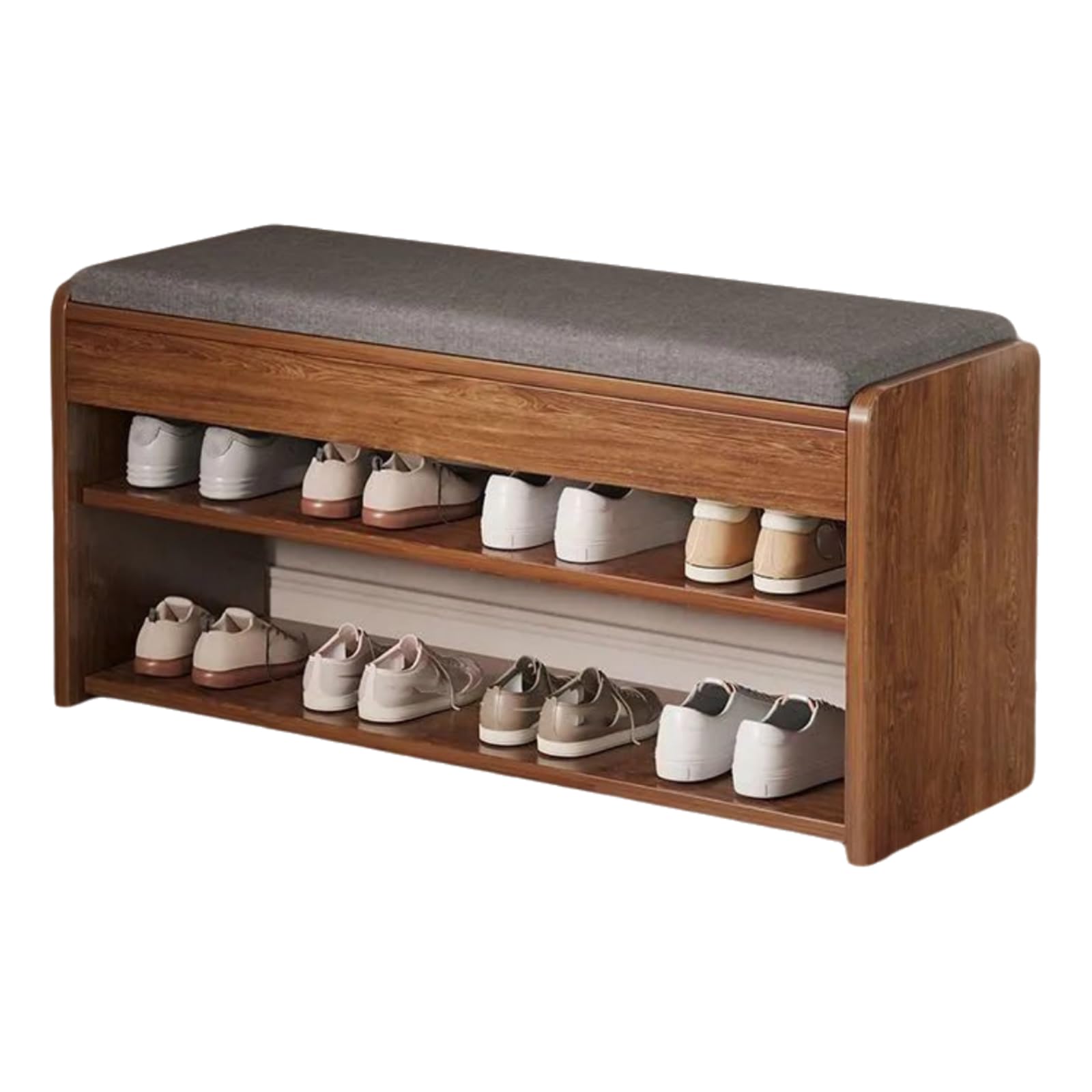 Banc de rangement à chaussures pour entrée avec compartiment caché